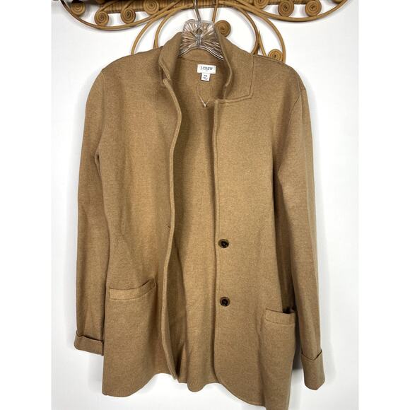J.Crew tan sweater blazer Xs - Picture 3 of 9